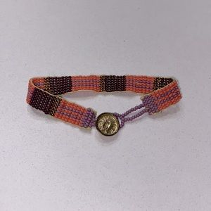 VGUC Ink Alloy Margot Vertical Stripes Beaded Bracelet